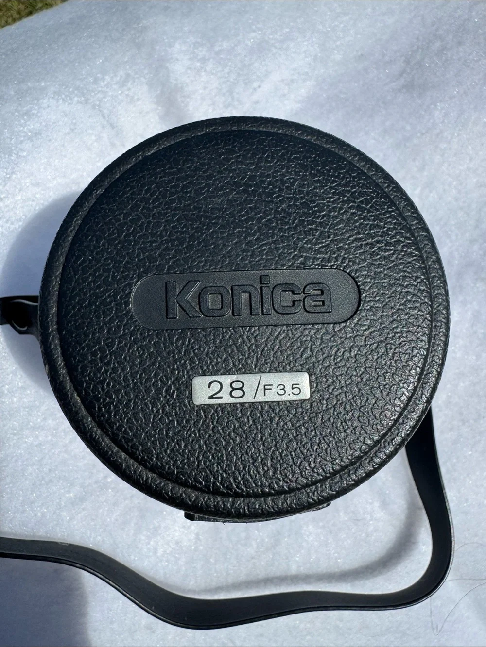 Konica 28mm f/3.5 Leather Lens Case in Black